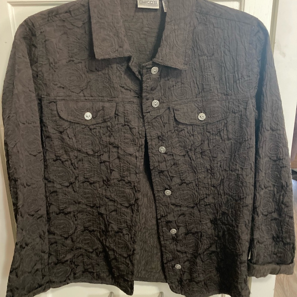 Chico's brown Lightweight Textured Jacket